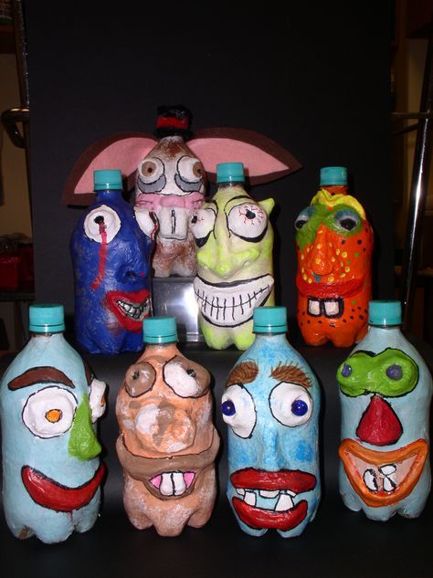 Middle school, Ugly Jugs paper mache project - fall 2013