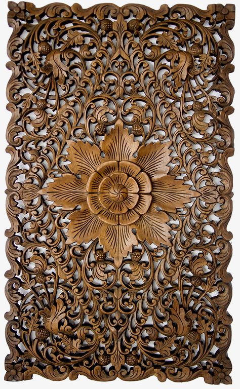 A4- Size : L 120 cm x W 70 cm x Th 3 cm | Pukka Arts and Accessories Teak Wood Wall Decor, Cnc Decor, Wood Carving Furniture, Front Door Design Wood, Carved Wood Wall Art, Carved Furniture, Wood Carving Designs, Curved Wood, Wooden Panel