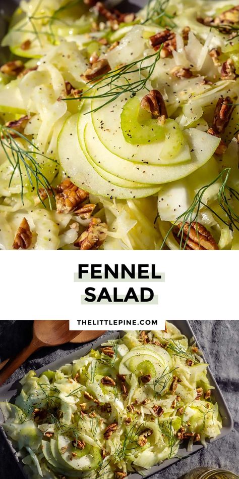 Fennel Salad Dressing, Fennel Salad Recipes, Salad Fennel, Leek Salad, Sauerkraut Salad, Fennel Slaw, Sweet Dressing, Gourmet Chicken, Fennel Recipes