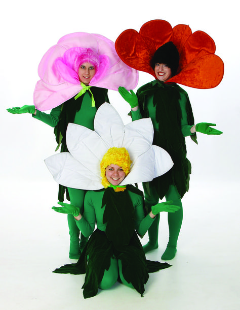 Flower Costumes - Alice in Wonderland Theatre Rental from $39-53 per costume Tulip Costume Flower, Alice In Wonderland Flower Costume, Tulip Costume, Flower Costume Diy, Flower Costumes, Costume Fleur, Alice In Wonderland Costumes, Flower Costume Kids, Alice In Wonderland Play