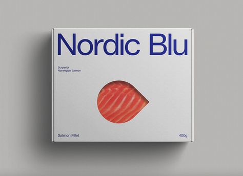 Fish Branding Design, Fish Packaging Design, Salmon Packaging, Norway Design, Nordic Blue, Northern Norway, Atlantic Salmon, Branding Design Packaging, Custom Packaging Boxes