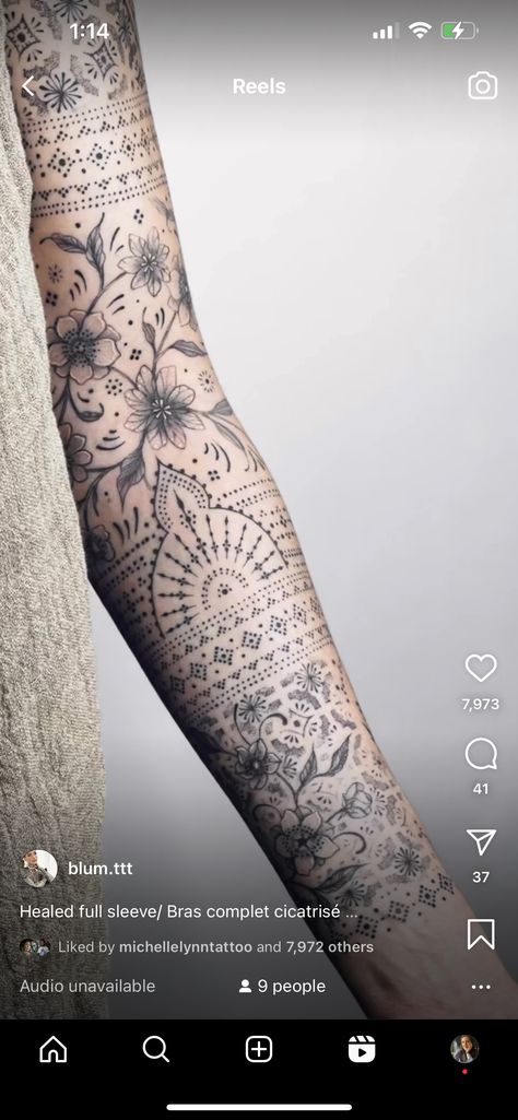 Elbow Tattoo Filler Ideas, Feminine Sleeve Filler, Hippie Tattoos For Women, Ornamental Tattoo Design Mandalas, Tattoo Filler Ideas Sleeve Backgrounds, Lace Sleeve Tattoos, Phoenix Tattoo Feminine, Tattoo Sleeve Filler, Cuff Tattoo