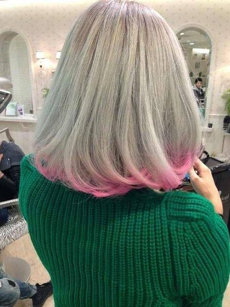 Dip Dye Hair, Hair Colorful, Silver Grey Hair, Hair Gray, Hair Guide, Big Chop, Pastel Hair, Colorful Hair, Hair Colours