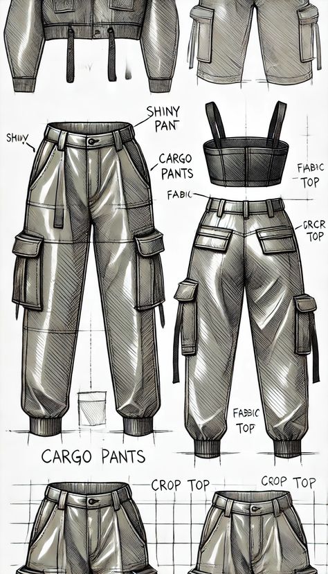 Cargo Drawing, Pants Drawing, Combat Pants, Street Outfit, Cargo Pant, Art Stuff, Design Sketch, Pants Outfit, Cargo Pants