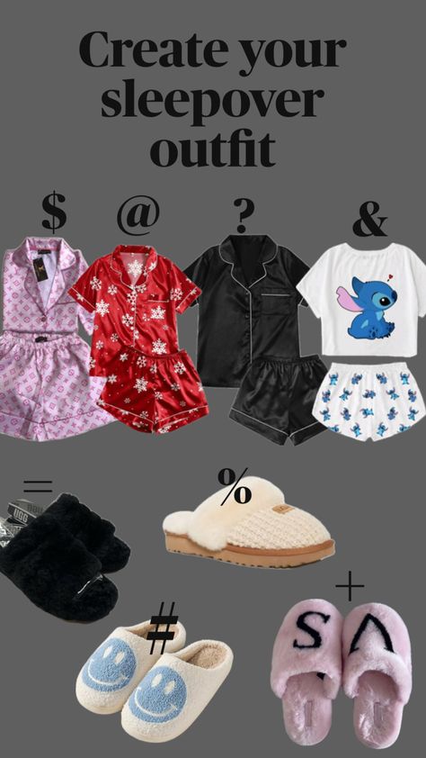 Create your own sleepover outfit Sleepover Outfit Ideas, Sleepover Outfit, Outfit Ideas, Create Your, Create Your Own