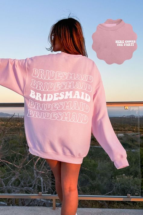 Bridesmaid Proposal Sweatshirt, Bridesmaids Crewneck, Bridesmaid Merch, Sweatshirt Bridesmaid, Bridesmaid Sweatshirts, Bridesmaid Getting Ready Outfit, Bride Sweats, Filipiniana Wedding Theme, Outfit Bridesmaid