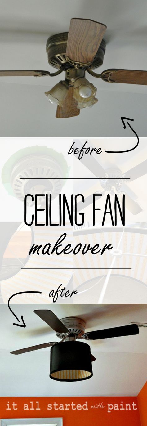 Ceiling Fan Makeover Diy Ceiling Fan Makeover, Ceiling Fan Redo, Diy Ceiling Fan, Ceiling Fan Diy, Fan Makeover, Ceiling Fan Makeover, Farmhouse Ceiling, Outdoor Lighting Design, Diy Outdoor Lighting