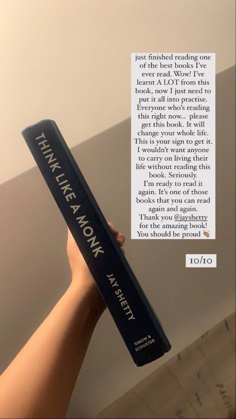 Book Review Story Instagram, Instagram Story Book Review, Think Like A Monk Book, Think Like A Monk, Instagram Book Review, A Little Life Book, Best Poetry Books, Books Review, Instagram Review