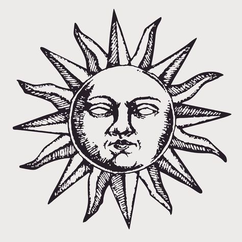 Cool Christian Tattoos, Micah Ulrich, Sun Tattoo Designs, Medieval Tattoo, Engraving Tattoo, Religious Tattoo, Sun Tattoos, Line Art Tattoos, Sun Tattoo