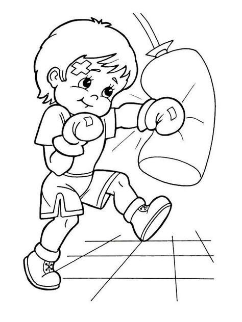 Boxing coloring pages Sports Coloring Pages, Mothers Day Coloring Pages, Sports Drawings, Coloring Art, Drawing Color, Book Page, Color Therapy, Coloring Book Pages, Coloring Pictures