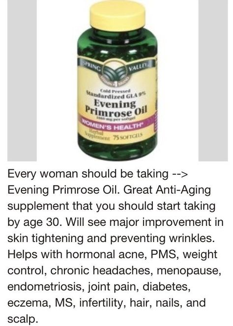 Follow for more! @kaycedes Anti Aging Supplements, Hormonal Acne, Primrose Oil, Evening Primrose Oil, Evening Primrose, Health And Beauty Tips, Natural Medicine, Health Remedies, Body Health