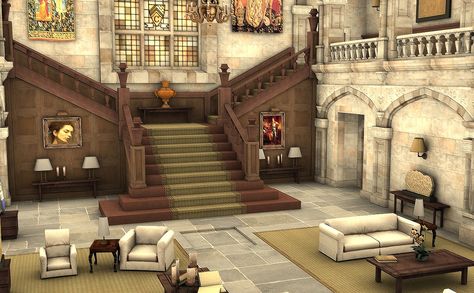 Bloxburg Victorian House, Manor Interior, Castle Floor Plan, Old Money House, Die Sims 4, House Decorating Ideas Apartments, Mansion Floor Plan, Diy House Plans, Sims 4 House Design