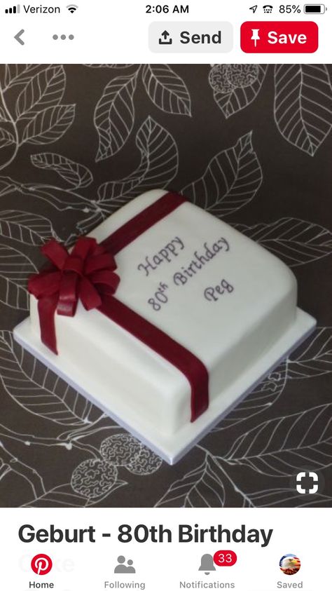 80th Birthday Cakes, Birthday Cake Baking, Cake For Dad, Birthday Cake For Women Elegant, 80th Birthday Cake, New Birthday Cake, 80 Birthday Cake, Dad Birthday Cakes, Birthday Cakes For Teens