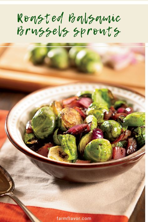 Roasted Brussels Sprouts with Balsamic-Glazed Red Onions A fresh, healthy side, balsamic vinegar give Brussels sprouts and red onion a tangy kick. Balsamic Brussel Sprouts, Red Onion Recipes, Roasted Brussel, Roasted Brussels Sprouts, Healthy Side, Onion Recipes, Roasted Broccoli, Red Onions, Best Side Dishes