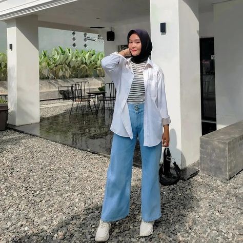 Style ootd outfit mix and match pake kemeja putih Ootd Outfit, Mix N Match, Daily Outfits, Mix And Match, Cool Outfits, Ootd