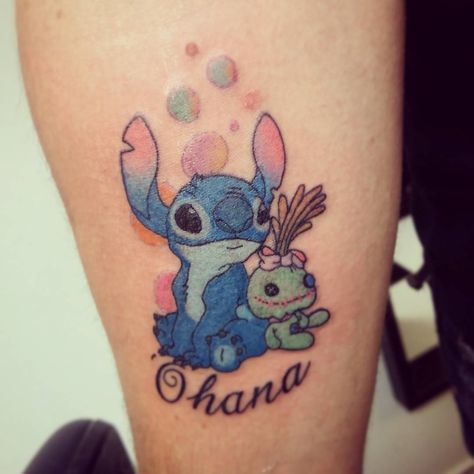 Scrump Tattoo, Cute Disney Tattoos, Lilo And Stitch Tattoo, Women's Shoulder Tattoo, Ohana Tattoo, Stitch Tattoo, Wrist Tattoos For Guys, Small Wrist Tattoos, Shoulder Tattoos For Women