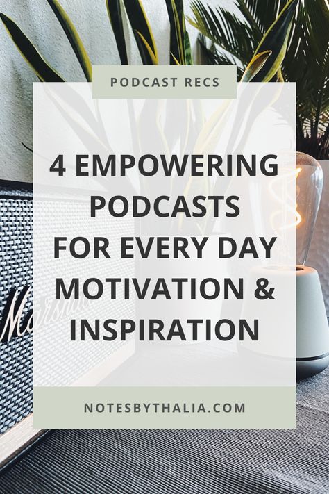 4 Empowering Podcasts for Everyday Motivation & Inspiration While Working From Home Productivity Podcasts, Top Podcasts, Lifestyle Design, Motivation Inspiration, Female Entrepreneur, Working From Home, Youtube Videos