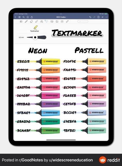 Good Notes Pen Settings, Goodnotes Pen Color Code Aesthetic, Goodnotes Hex Codes Highlighter, Goodnotes Pen Settings, Good Notes 6, Good Notes Tips, Good Notes Hex Codes, Goodnotes Pen Color Code, Hex Codes Aesthetic