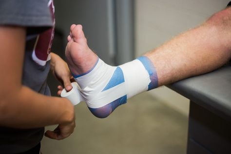 To tape or not to tape when ankle injuries arise? - 7 Ankle Injury Myths  #ChoosePT #PhysicalTherapy #AnkleTape Angel Lawson, Ankle Taping, Still Healing, Ankle Injuries, Ankle Sprain, Ankle Mobility, Swollen Ankles, Kinesio Taping, Ankle Brace