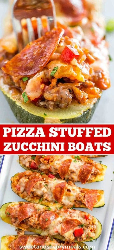 Pizza Stuffed Zucchini Boats are healthy, low carb, and a nutritious dish. #zucchini #zucchiniboats #pizza #pizzarecipes #lowcarb #glutenfree #easyrecipe #sweetandsavorymeals Zucchini Boats Healthy, Zucchini Boat Recipes, Stuffed Zucchini Boats, Low Carb Low Fat Recipes, Healthy Low Carb, Stuffed Zucchini, Boiled Egg Diet Plan, Zucchini Boats, Low Carb Zucchini