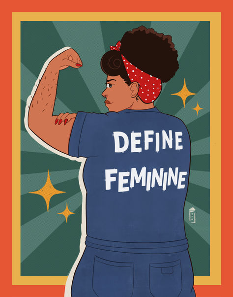 Gender is an expression, not a definition. As I get older, I’m embracing my femininity in ways that feel true to myself instead of trying to fit other people’s expectations. @idreamofjammy  art, women, inclusion International Women's Day, Creative Posters On Women Empowerment, Radical Feminism Art, Women Posters Feminism, Digital Poster About Women Empowerment, Feminine Not Feminist, Define Feminine, Feminine Art, Pedicure Nail Art