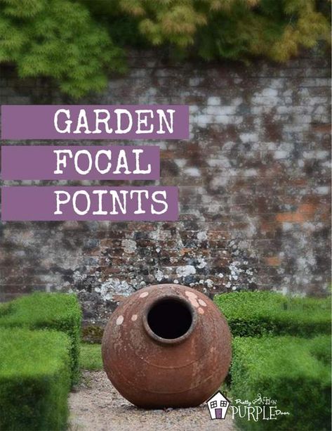 Garden Features Focal Points Diy, Focal Point Garden Landscape Design, Landscape Features Focal Points, Landscaping Focal Point Ideas, Garden Focal Point Ideas Diy, Focal Point Landscape Design, Yard Focal Point Ideas, Focal Point Garden Ideas, Focal Points In Gardens