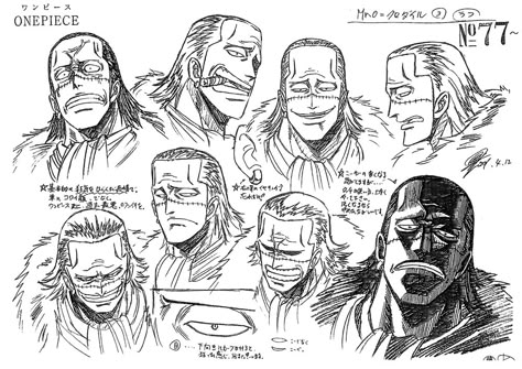 Red Haired Shanks, Crocodile One Piece, King Of The Pirates, Sir Crocodile, Expression Sheet, Devil Fruit, Model Sheet, The Pirates, Initial Prints