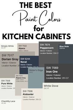 Colors For Kitchen Cabinets, Kitchen Cabinet Paint Colors, Popular Kitchen Cabinet, Kitchen Cabinet Paint, Most Popular Paint Colors, Серая Кухня, Painted Kitchen Cabinets Colors, Cabinet Paint, Popular Paint Colors