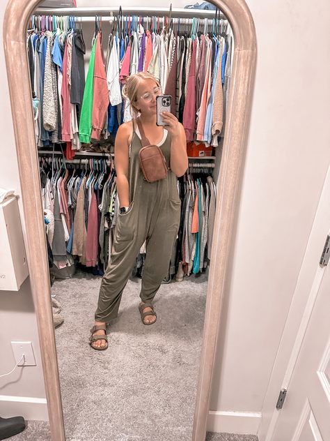 Casual summer outfit - amazon jumpsuit Viral Jumpsuit Outfit, Amazon Jumpsuit Outfit, Amazon Jumpsuit Women, Plus Size Jumpsuit Outfit Casual, Loose Jumpsuit Outfit, Amazon Jumpsuit, Summer Outfit 2023, Outfit Edit, Jumpsuit Outfit Casual