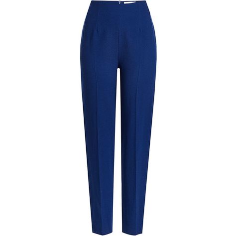 Emilia Wickstead High-Waisted Wool Pants (25.575 RUB) ❤ liked on Polyvore featuring pants, blue, jeans, pleated pants, highwaist pants, high waisted pleated trousers, high waisted pants and blue high waisted pants Blue High Waisted Pants, High Waisted Pleated Pants, Formal Pant, Dark Blue Pants, Peg Leg, Venus Fashion, Spring Work Outfits, Emilia Wickstead, Stylish Work Attire