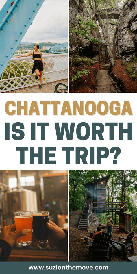 Is Chattanooga, TN worth the trip? Discover why this city’s blend of scenic beauty, unique attractions, and local culture makes it a fantastic choice for your next getaway. — chattanooga tennessee travel guide | chattanooga tennessee things to do | chattanooga tennessee aesthetic | chattanooga tennessee photography | chattanooga tennessee itinerary | chattanooga tennessee hiking | chattanooga tennessee restaurants Chattanooga Tennessee Things To Do, Chattanooga Tennessee Restaurants, Tennessee Aesthetic, Tennessee Restaurants, Tennessee Photography, Chattanooga Choo Choo, Tennessee Aquarium, Downtown Chattanooga, Tennessee Travel