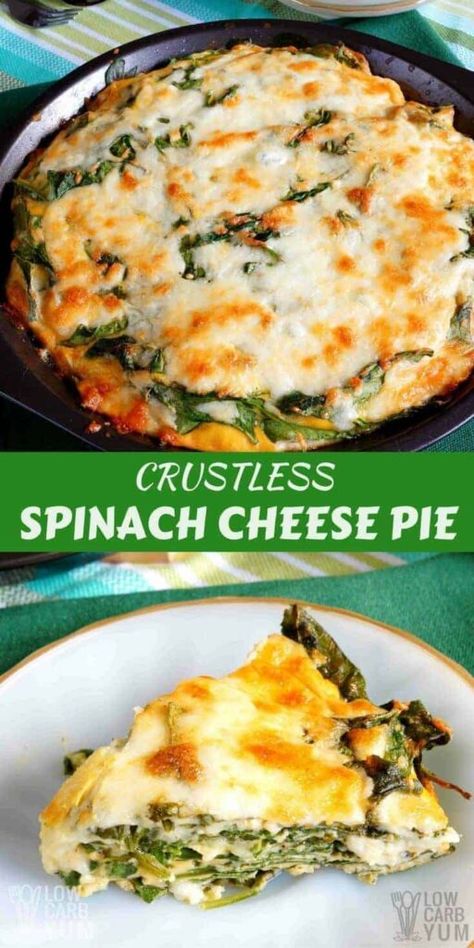 Low Carb Gluten Free Recipes, Spinach Cheese, High Carb Foods, Cheese Pie, Pie Pan, Spinach Recipes, Spinach And Cheese, Quiche Recipes, Diet Keto