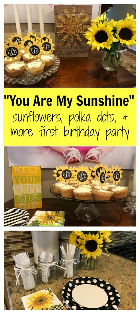 Sunflower 1st Birthday Party, Sunflower Birthday Party Ideas, Sunflower First Birthday, Sunflower First Birthday Girl, Sunshine Birthday Theme, Sunflower Birthday Parties, Sunshine First Birthday, Sunshine Birthday Parties, 1st Birthday Party For Girls