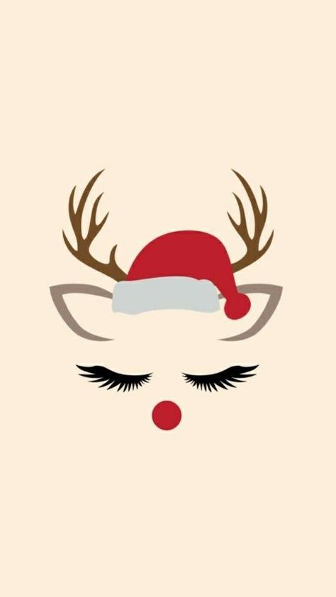 Christmas Wallpaper Rudolph, Aesthetic Christmas Wallpapers, Christmas Raindeer, Christmas Wallpapers For Iphone, Xmas Reindeer, Christmas Promo, Background Screen, Lash Quotes, Eyelash Logo