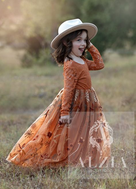 Rustic Flower Girl Dresses, Fall Wedding Flower Girl, Winter Floral Dress, Fall Flower Girl Dresses, Floral Dress Winter, Country Girl Dresses, Rustic Flower Girl, Rustic Flower Girl Dress, Girls Fall Dresses