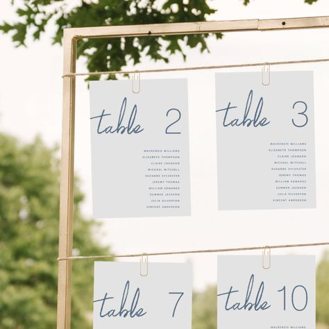 Wedding Table Seating Chart, Table Seating Chart, Wedding Table Seating, Seating Charts, Wedding Table Numbers, Christmas Wedding, Dusty Blue, Chic Wedding, Hat Crafts