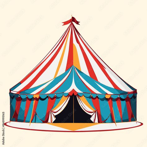 Vintage Circus Tent Illustration Vintage Circus Tent, Circus Tent Illustration, Tent Illustration, Circus Tent, Vintage Circus, 90s Style, Styled Stock, Photo Illustration, 90s Fashion