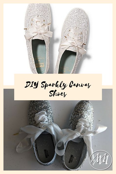 DIY Imitation Kade Spade Sparkly Shoes!   #KateSpade #DIY #Sparkly #Shoes #Tutorial Wedding Keds Shoes, Wedding Keds, Diy Glitter Sneakers, Diy Glitter Shoes, Diy Wedding Shoes, Shoes Tutorial, Fancy Sneakers, Wedding Shoes Sneakers, Glitter Wedding Shoes