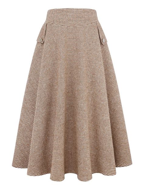 PRICES MAY VARY. Side pocket, wide waistband Elastic waist on the back Ankle length aline flared maxi skirt Small gird pattern, slim fit Thicken warm fabric, suitable for spring/fall/winter Shein Fall Outfits, Flare Maxi Skirt, High Waist Long Skirt, Classic Skirts, Skirts With Boots, Winter Skirt, Wool Skirts, Plaid Skirts, Wool Plaid