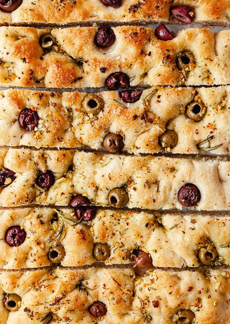 Olive Foccacia, Vegan Focaccia, Olive Focaccia, Vegan Breads, Foccacia Bread, Rosemary Focaccia, Fresh Olives, Dinner Roll, Olive Relish