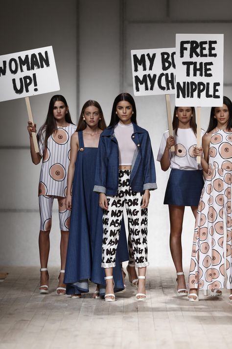 Feminist Protest, Lisbon Fashion, Feminist Fashion, Extreme Fashion, Feminist Movement, Modern Womens Fashion, A Fashion Designer, Giving Birth, Trend Forecasting