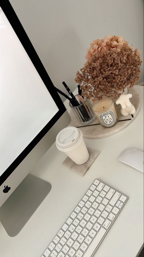 Office Desk Inspiration, Clip In Hair Extensions Styles, 22 Inch Hair, White Desk Decor, Beige Mom, Hair Extensions Styles, 22 Inch Hair Extensions, White Office Desk, Extensions For Short Hair