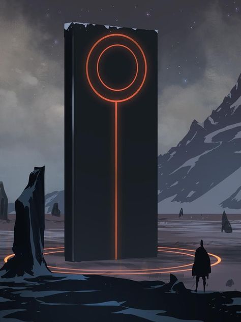 The Obelisk by Alex Konstad Obelisk Concept Art, Obelisk Fantasy Art, Fantasy Obelisk, Monolith Art, Obelisk Art, Alex Konstad, Sifi Art, Dark Sci Fi, Scifi Art