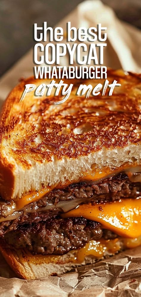 Copycat Whataburger Patty Melt [50 Minutes] – Chasety Patty Melts Recipe, Burger Patty Meal Ideas, Copycat Whataburger, Whataburger Recipe, Whataburger Patty Melt, Asada Recipes, Patty Melt Recipe, Hot Sandwich Recipes, Beef Entrees