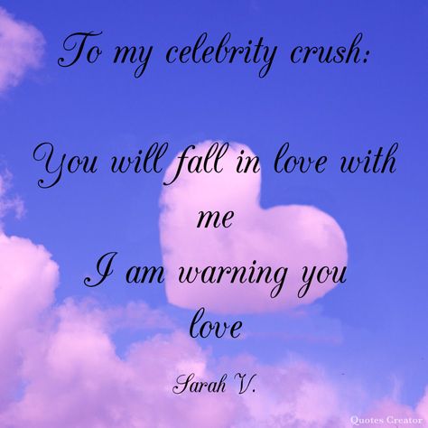 For my secret celebrity crush. Crush Poems, Best Happy Birthday Message, Soul Messages, Crush Quotes For Him, Expression Quotes, Love Song Quotes, Rap Lyrics Quotes, Best Lyrics Quotes, Quote Creator