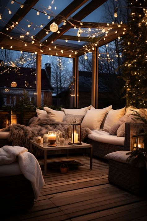 christmas decor ideas terrace decor small balcony ideas Balcony Design Ideas, Budget Bedroom, Hygge Decor, Balcony Furniture, Cozy Room Decor, Outdoor Decor Backyard, Diy Home Decor On A Budget, Balcony Design, Home Design Decor