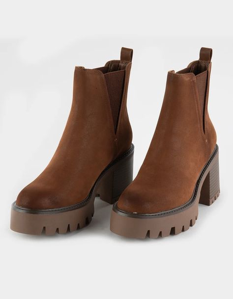 Women's Ankle Boots | Tillys Mia Chelsea Boots, Boots Fall Ankle, Boots Cognac, Lug Boots, Mia Shoes, Women's Ankle Boots, Slipper Shoes, Womens Ankle Boots, Mom Style