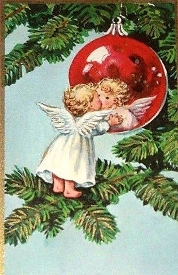 Greeting Card Christmas, Xmas Greeting Cards, Vintage Christmas Images, Merry Christmas Vintage, Old Christmas, Christmas Angel, Card Christmas, Merry Little Christmas, Vintage Christmas Cards