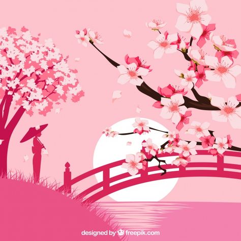 Easy Nature Paintings, Sharpie Art Projects, Canvas Art Painting Acrylic, Cherry Blossom Japan, Sky Art Painting, Art Zine, Flat Background, Acrylic Painting Ideas, Easy Acrylic Painting