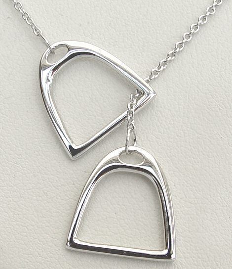 Stirrup Necklace: Sterling Silver Stirrup lariat necklace. Stirrup Necklace, Western Hunting, Horse Accessories, Silver Horse, Horse Jewelry, Equestrian Outfits, Stirrups, Lariat Necklace, Necklace Sterling Silver